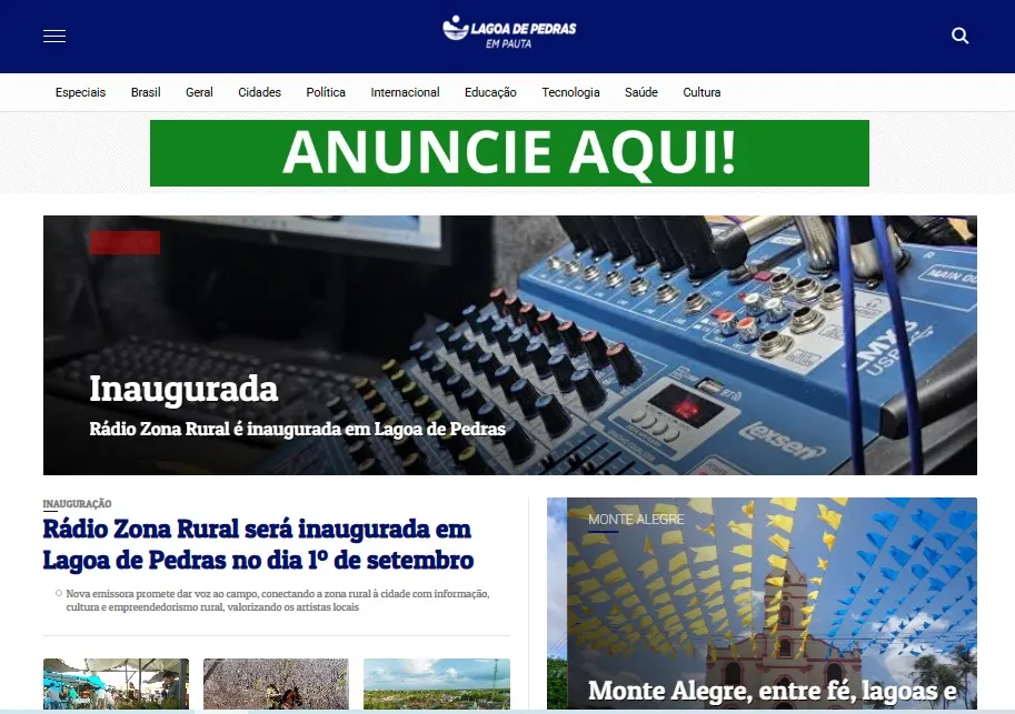 Portal “Lagoa de Pedras em Pauta” é oficialmente lançado em Lagoa de Pedras